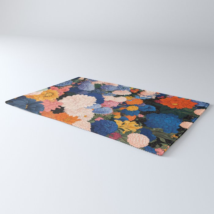 Floral Wall Art Botanical Poster Japanese Painting Maximalist Dopamine Decor Flower Print Rug Gallery Image 3