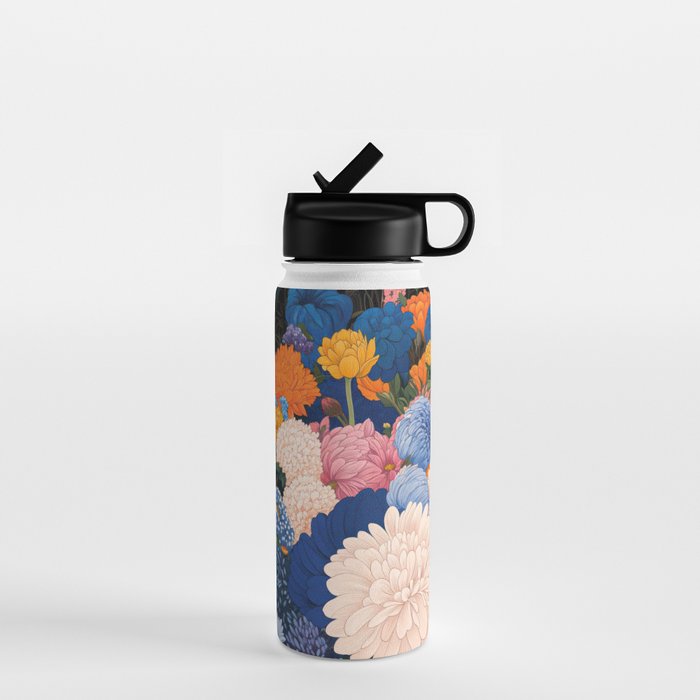 Floral Wall Art Botanical Poster Japanese Painting Maximalist Dopamine Decor Flower Print Water Bottle Gallery Image 1