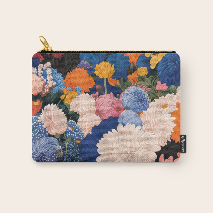 Floral Wall Art Botanical Poster Japanese Painting Maximalist Dopamine Decor Flower Print Carry All Pouch Gallery Image 1