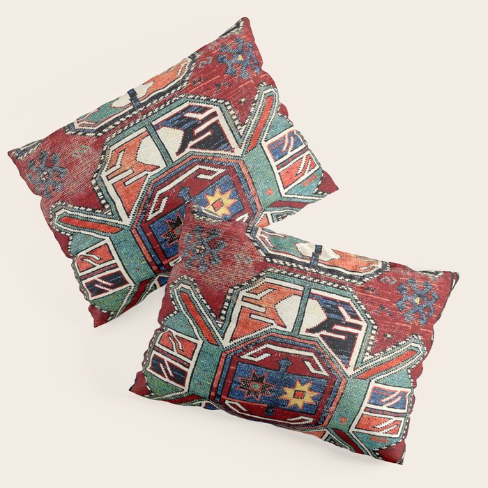 Karabagh Antique Azerbaijan South Caucasus Rug Print Pillow Sham Gallery Image 3
