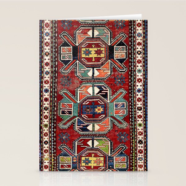 Karabagh Antique Azerbaijan South Caucasus Rug Print Stationery Card Gallery Image 2