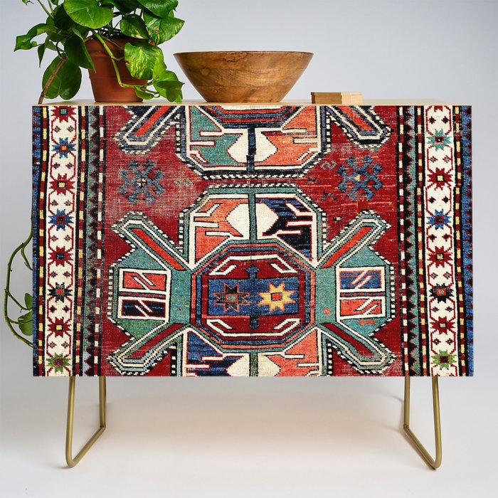 Karabagh Antique Azerbaijan South Caucasus Rug Print Credenza Gallery Image 1
