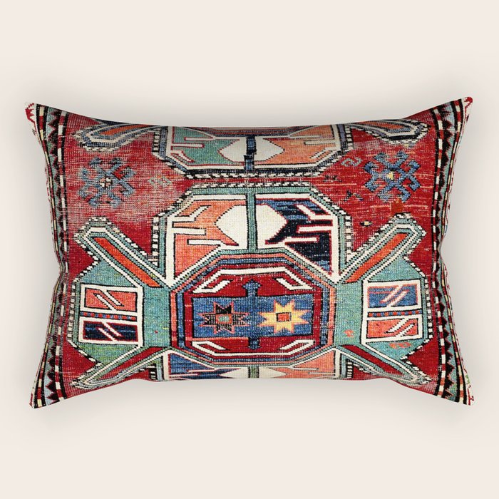 Karabagh Antique Azerbaijan South Caucasus Rug Print Rectangular Pillow Gallery Image 2