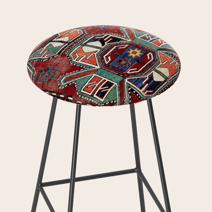 Karabagh Antique Azerbaijan South Caucasus Rug Print Stool Gallery Image 2