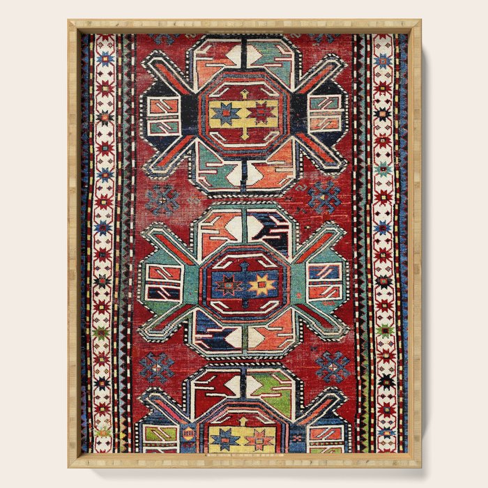 Karabagh Antique Azerbaijan South Caucasus Rug Print Serving Tray Gallery Image 1