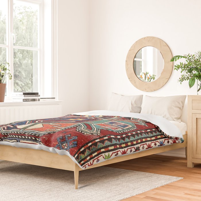 Karabagh Antique Azerbaijan South Caucasus Rug Print Duvet Cover Gallery Image 2