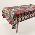 Karabagh Antique Azerbaijan South Caucasus Rug Print Tablecloth Gallery Image 1