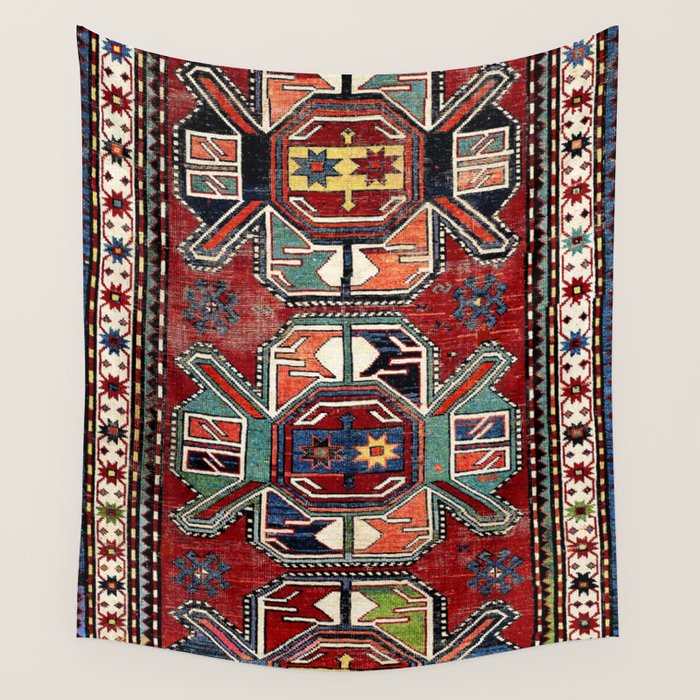 Karabagh Antique Azerbaijan South Caucasus Rug Print Wall Tapestry Gallery Image 1