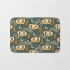 Little Camper - forest green and gold Bath Mat Gallery Image 1
