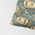 Little Camper - forest green and gold Pillow Sham Gallery Image 4