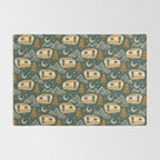 Little Camper - forest green and gold Rug Gallery Image 2