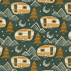 Little Camper - forest green and gold Coffee Mug Gallery Image 2