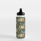 Little Camper - forest green and gold Water Bottle Gallery Image 3