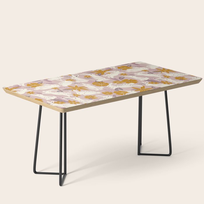 Bunnies & Blooms - Mauve & Ochre Palette Coffee Table Gallery Image 1