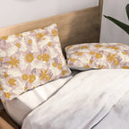 Bunnies & Blooms - Mauve & Ochre Palette Pillow Sham Gallery Image 2