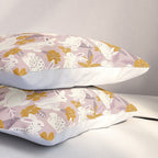 Bunnies & Blooms - Mauve & Ochre Palette Pillow Sham Gallery Image 3