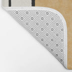 Piet Composition - Mid-Century Modern Minimalist Geometric Abstract in Muted Mustard Gold Gray Cream Bath Mat Gallery Image 2