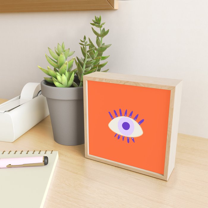 Very peri evil eyes  Mini Art Print Gallery Image 2