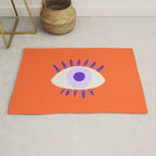 Very peri evil eyes  Rug Gallery Image 1