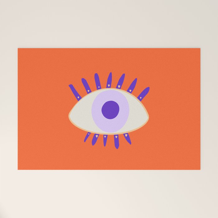 Very peri evil eyes  Welcome Mat Gallery Image 1