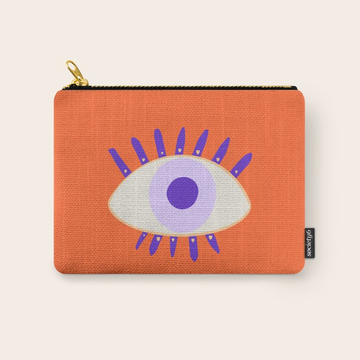 Very peri evil eyes  Carry All Pouch Gallery Image 1