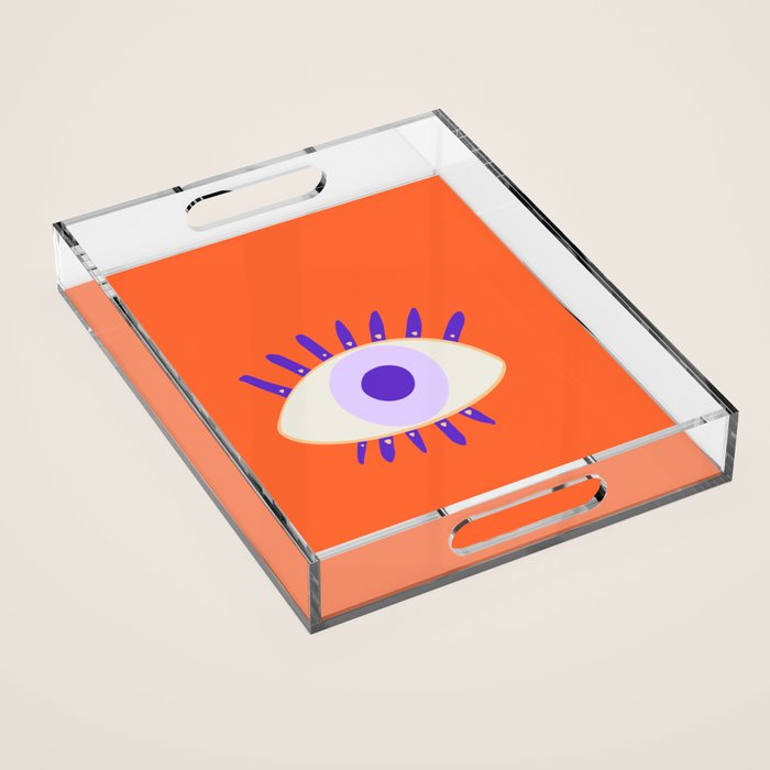 Very peri evil eyes  Acrylic Tray Gallery Image 1