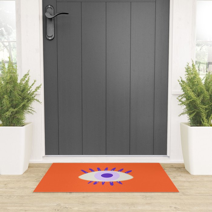 Very peri evil eyes  Welcome Mat Gallery Image 3
