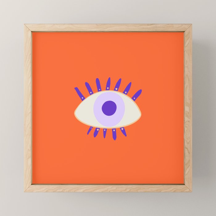 Very peri evil eyes  Mini Art Print Gallery Image 1