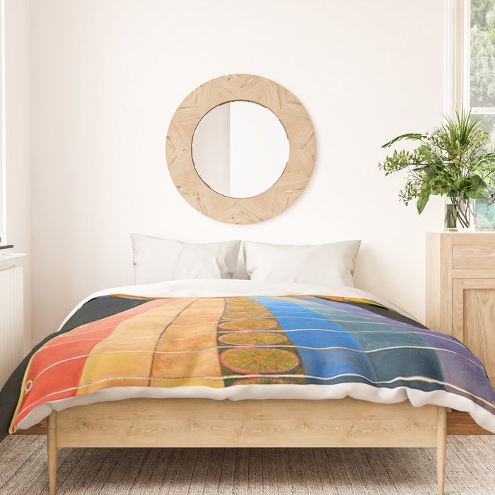 HILMA AF KLINT ALTARPIECE NO 1 RESTORED Duvet Cover Gallery Image 3