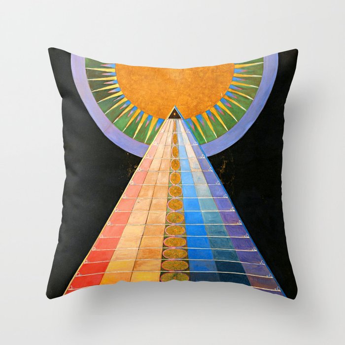 HILMA AF KLINT ALTARPIECE NO 1 RESTORED Throw Pillow Gallery Image 1