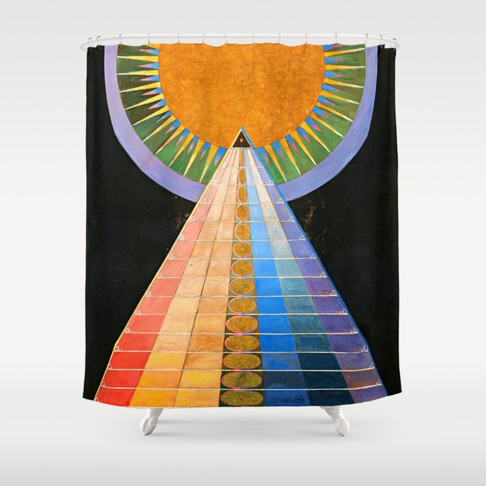 HILMA AF KLINT ALTARPIECE NO 1 RESTORED Shower Curtain Gallery Image 1