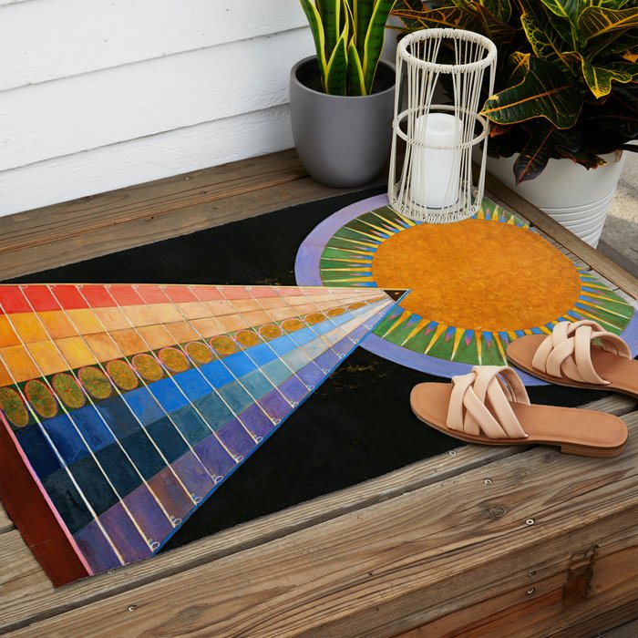 HILMA AF KLINT ALTARPIECE NO 1 RESTORED Outdoor Rug Gallery Image 2