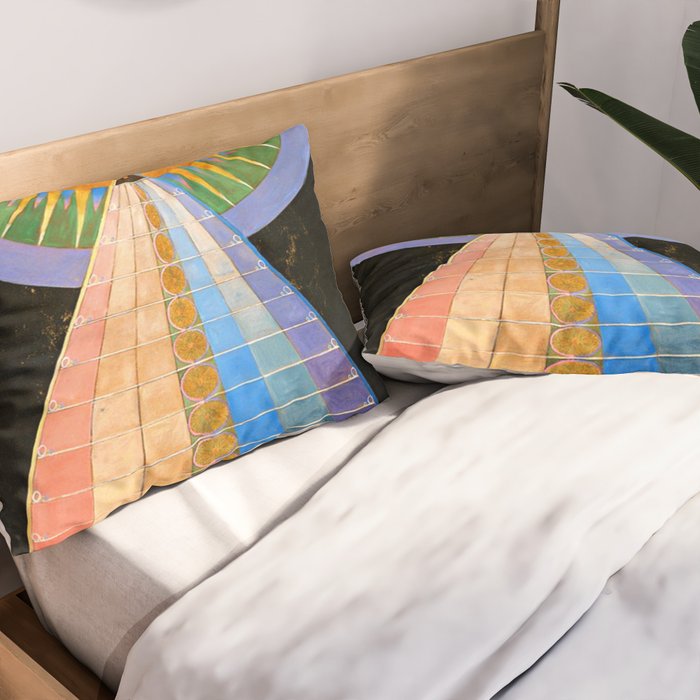 HILMA AF KLINT ALTARPIECE NO 1 RESTORED Pillow Sham Gallery Image 2