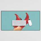 These Boots - Yee haw Cherry Red n Blue Desk Mat Gallery Image 1