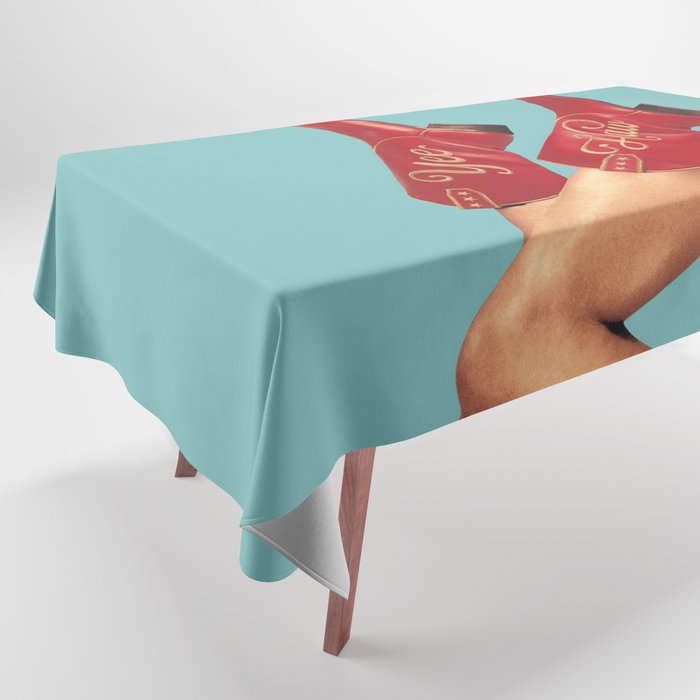These Boots - Yee haw Cherry Red n Blue Tablecloth Gallery Image 1
