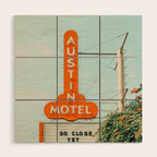 Motel Sign, Austin, Texas Wood Wall Art Gallery Image 1