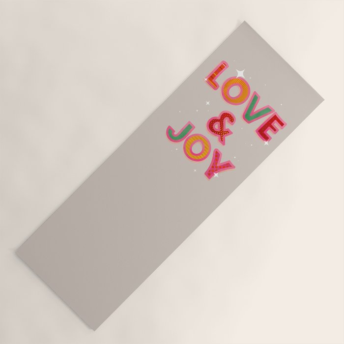 LOVE & JOY Festive Letters Yoga Mat Gallery Image 1