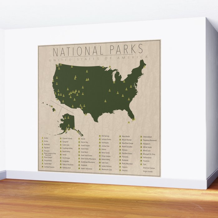 US National Parks Wall Mural Gallery Image 2