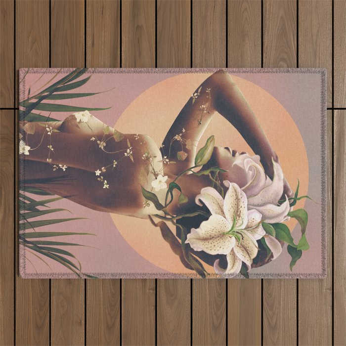 Floral beauty 3 Outdoor Rug Gallery Image 1