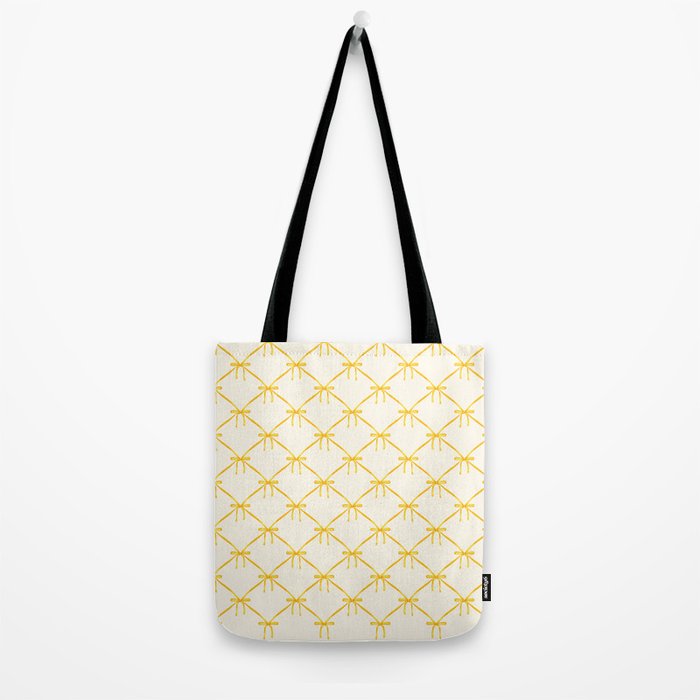Bows & Ribbons Pattern IX Yellow Tote Bag Gallery Image 2