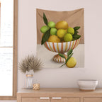 Golden Citrus 1 Wall Tapestry Gallery Image 2