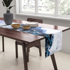 Monet : Poplars Lavender Periwinkle Deep Blue Table Runner Gallery Image 2