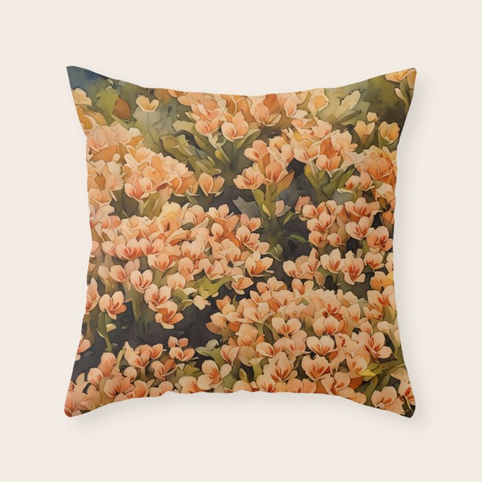 Orange Amarantis  Throw Pillow Gallery Image 6