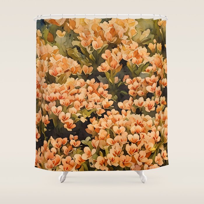 Orange Amarantis  Shower Curtain Gallery Image 1