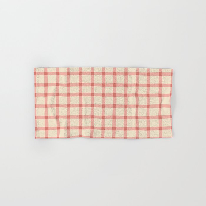 Strawberry Gingham Pattern Bath Towel Gallery Image 1