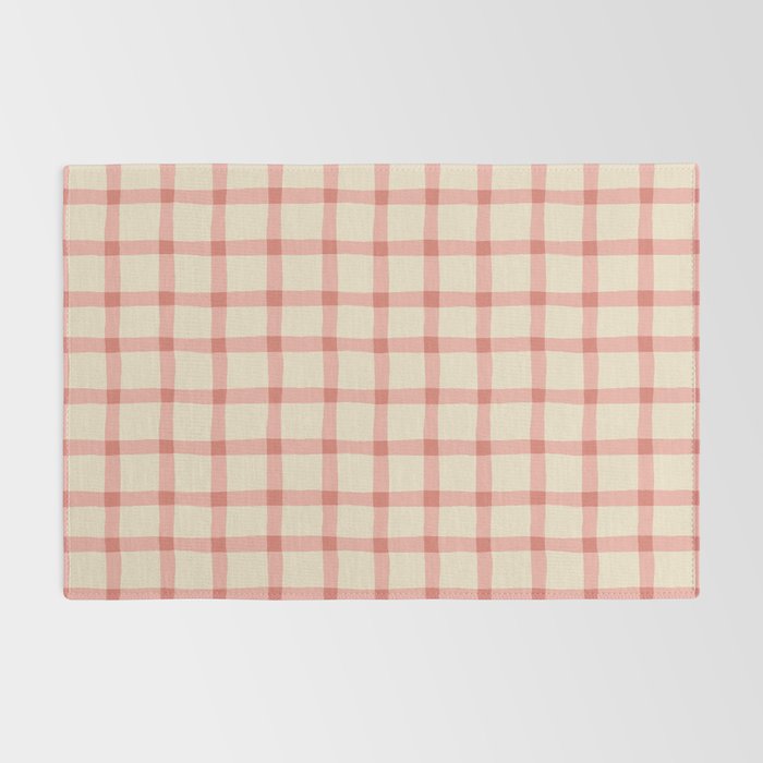 Strawberry Gingham Pattern Rug Gallery Image 2