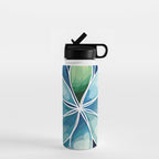 Blue and Green Bloom in Floral Water Bottle Gallery Image 1