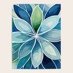 Blue and Green Bloom in Floral Poster Gallery Image 4