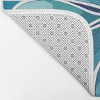 Blue and Green Bloom in Floral Bath Mat Gallery Image 2