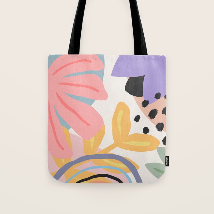 Flower Market Madrid, Pastel Edition Tote Bag Gallery Image 1